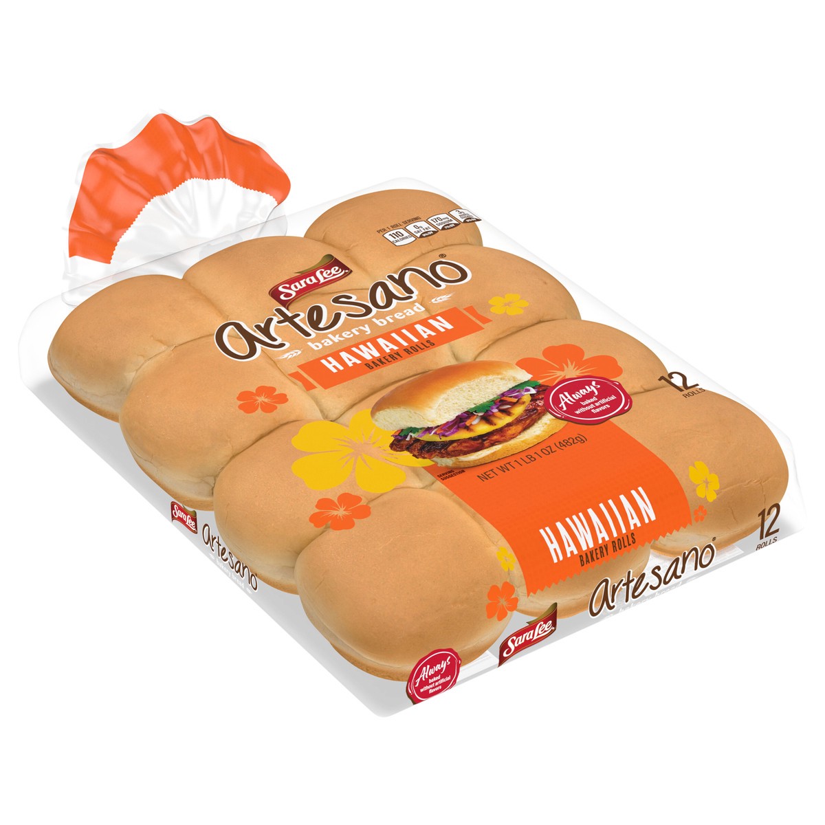 slide 3 of 4, Sara Lee Artesano Hawaiian Dinner Rolls, 12 ct