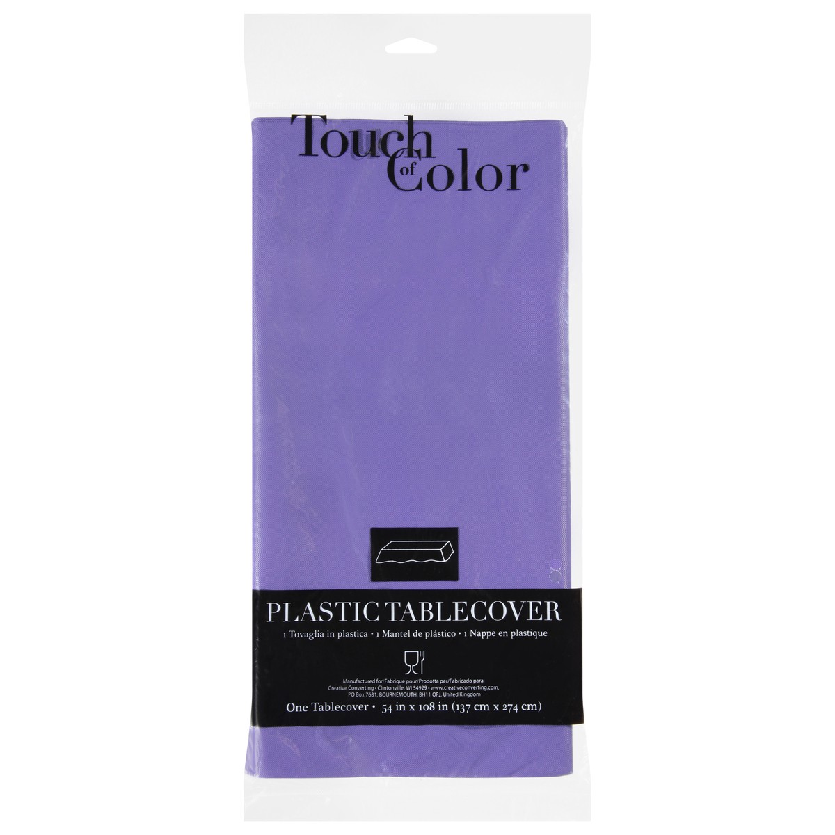 slide 10 of 11, Touch of Color Plastic Tablecover 1 ea, 1 ct