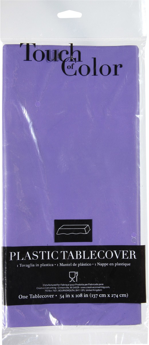slide 11 of 11, Touch of Color Plastic Tablecover 1 ea, 1 ct