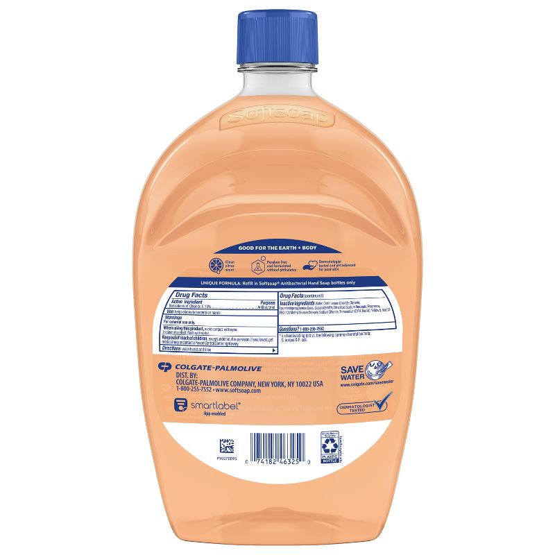 slide 12 of 18, Softsoap Antibacterial Liquid Hand Soap Refill - Crisp Clean - 50 fl oz, 50 fl oz