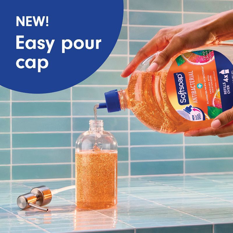 slide 4 of 18, Softsoap Antibacterial Liquid Hand Soap Refill - Crisp Clean - 50 fl oz, 50 fl oz