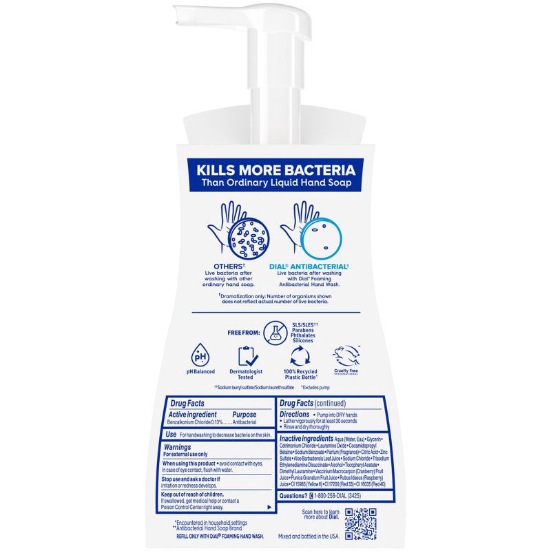 slide 2 of 13, Dial Complete Antibacterial Foaming Hand Wash - Power Berries - 10 fl oz, 10 fl oz