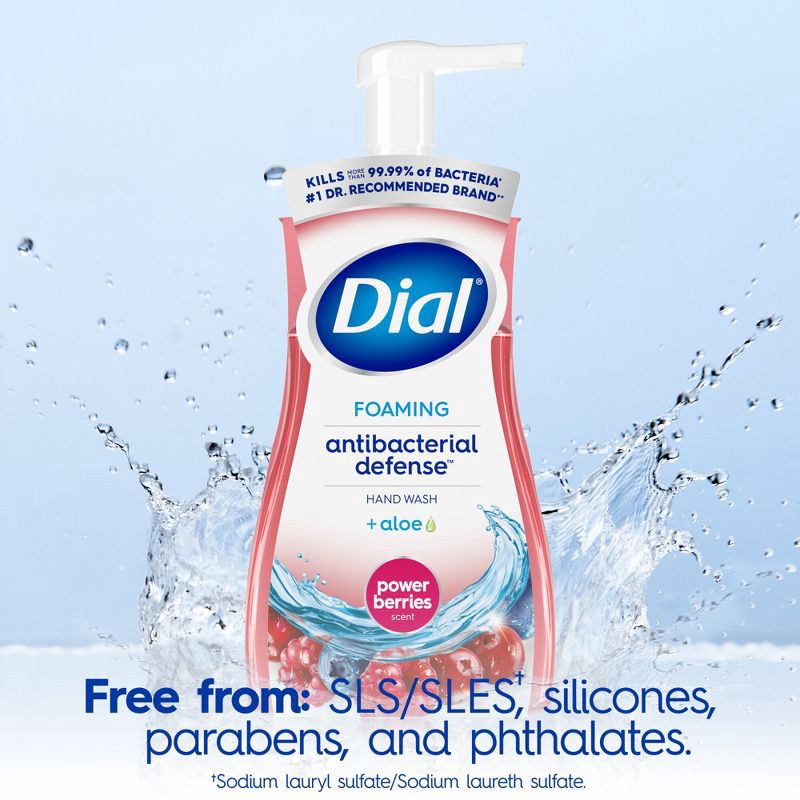 slide 7 of 13, Dial Complete Antibacterial Foaming Hand Wash - Power Berries - 10 fl oz, 10 fl oz