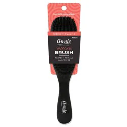 Annie International Soft Wave Black Boar Bristle Hair Brush - 4.8"