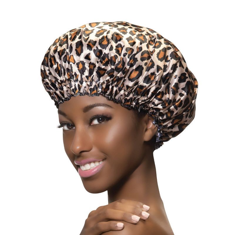 slide 2 of 3, Annie International Deluxe Sleeping Cap - Leopard, 1 ct