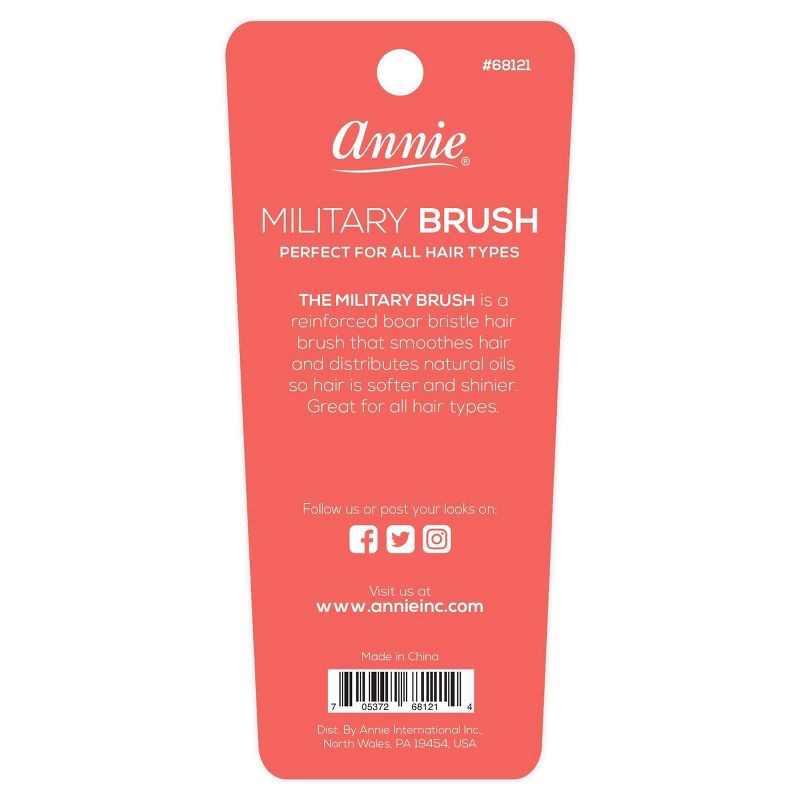 slide 3 of 3, Annie International Easy Style Professional Military Boar Bristle Hair Brush, 1 ct