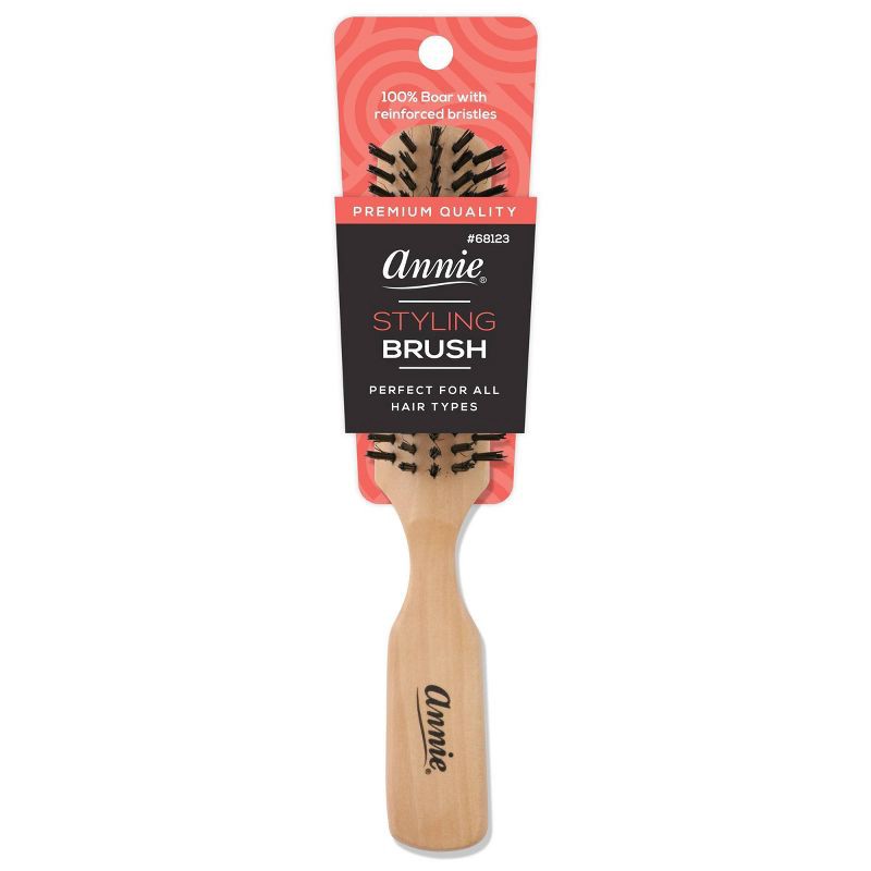 slide 1 of 3, Annie International Easy Style Reinforced Boar Bristle Hair Brush, 1 ct