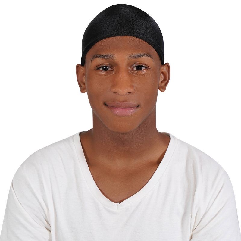 slide 3 of 7, Annie International Spandex Black Skull Cap, 1 ct