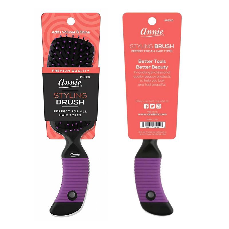 slide 5 of 5, Annie International Styling Banana Hair Brush, 1 ct