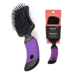 Annie International Styling Banana Hair Brush: Nylon Bristle, Wood Handle, 9 Inch Length