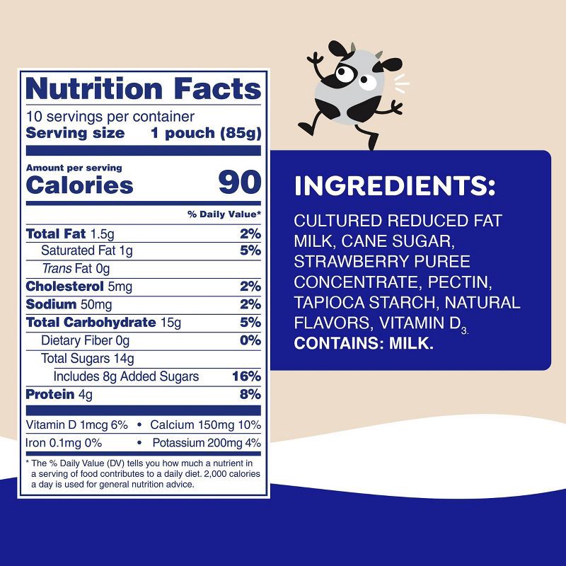 slide 2 of 11, GoGo SqueeZ Kids' YogurtZ Strawberry Pouches - 3oz/10ct, 10 ct; 3 oz