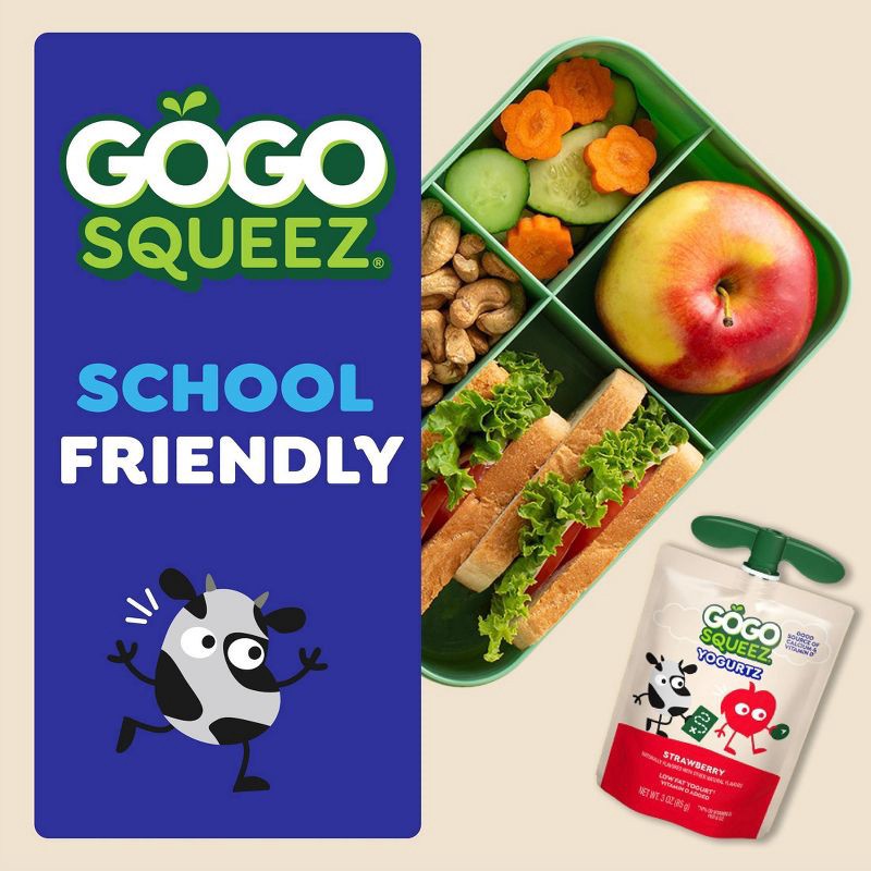 slide 8 of 11, GoGo SqueeZ Kids' YogurtZ Strawberry Pouches - 3oz/10ct, 10 ct; 3 oz