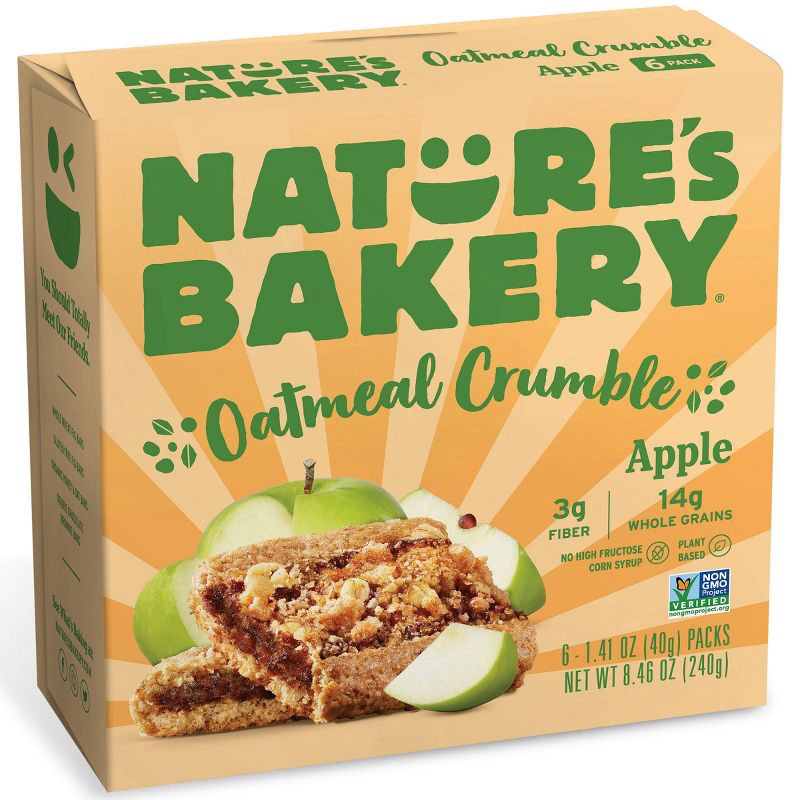 slide 1 of 5, Nature's Bakery Apple Crumble Bar - 8.46oz/6ct, 8.46 oz, 6 ct