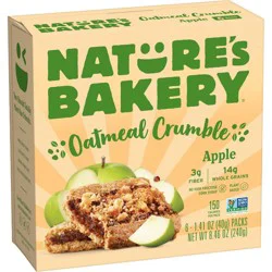 Nature's Bakery Apple Oatmeal Crumble Breakfast Bars - 8.46oz/6ct