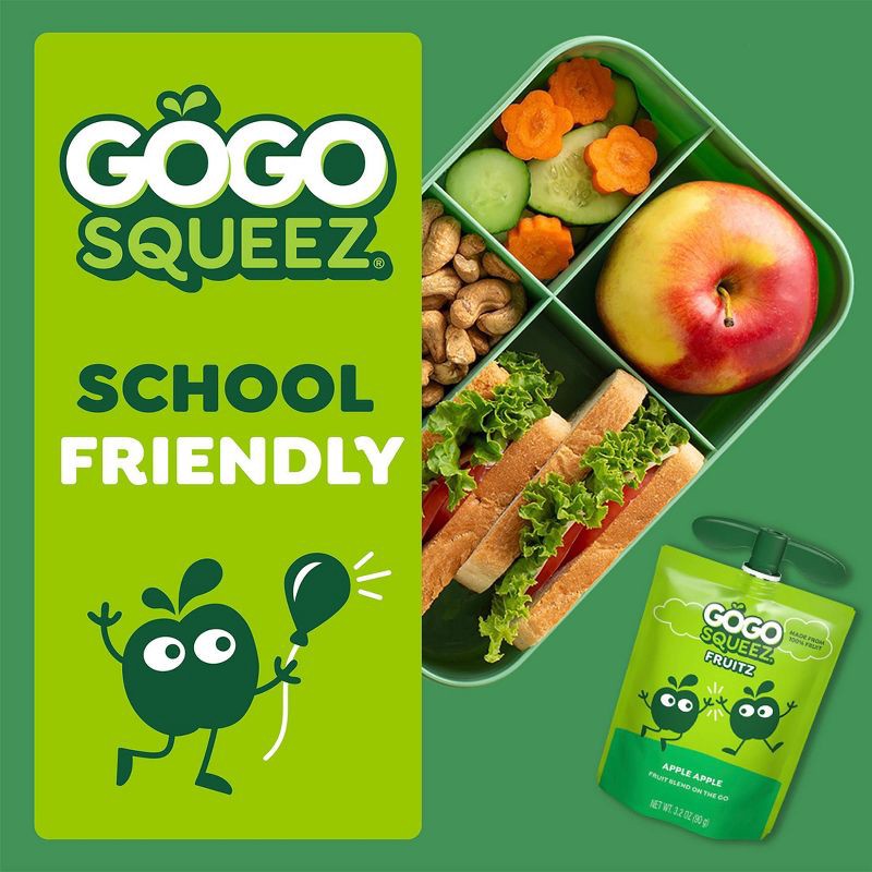 slide 8 of 8, GoGo SqueeZ No Sugar Added Applesauce and Fruit Puree Apple Peach & Gimme Five! Variety Pack - 3.2oz/20ct, 3.2 oz, 20 ct