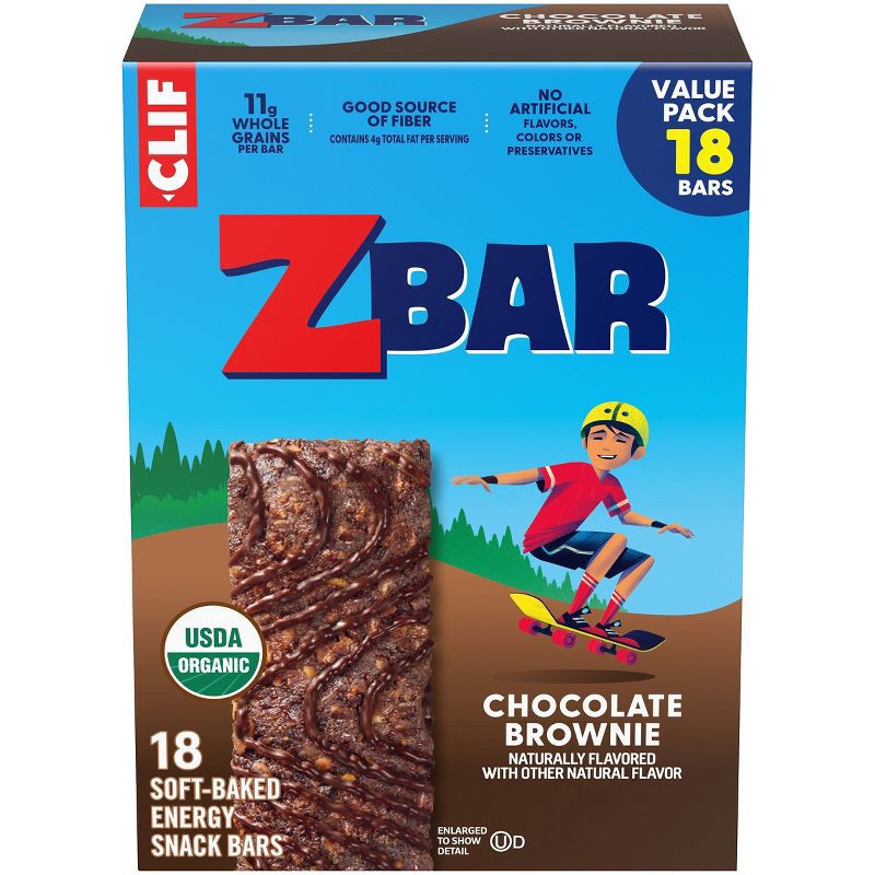 slide 1 of 14, CLIF KID ZBAR Chocolate Brownie Granola Bar Organic - 22.86oz/18pk, 22.86 oz, 18 ct