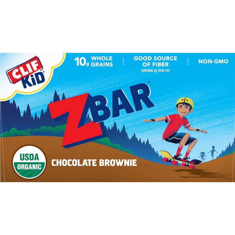 slide 6 of 7, Clif Kid Zbar Organic Chocolate Brownie Energy Bars - 18ct, 18 ct