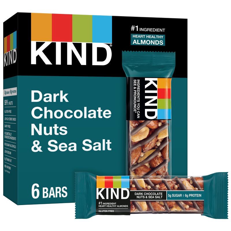 slide 1 of 7, KIND Dark Chocolate Nut with Sea Salt Bars - 14oz/6ct, 6 ct; 14 oz