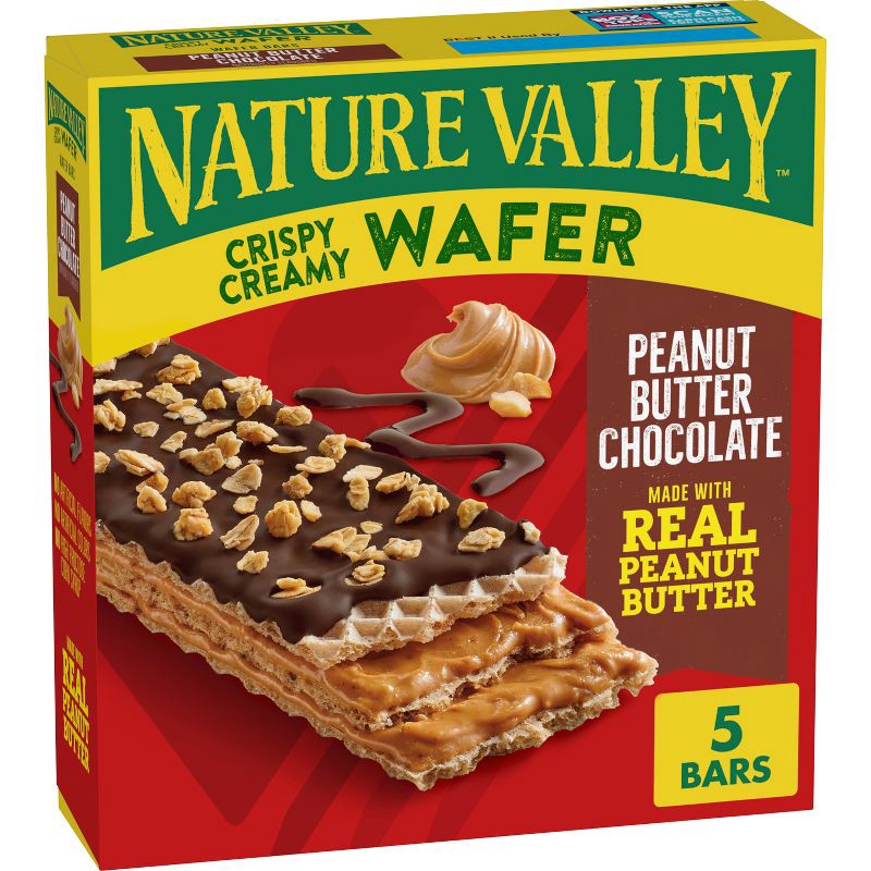 slide 1 of 6, Nature Valley PB Chocolate Crispy Creamy Wafer Bar - 6.5oz/5ct, 6.5 oz, 5 ct