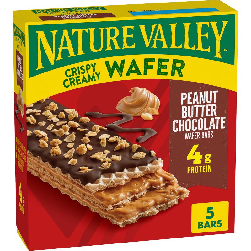 slide 1 of 8, Nature Valley PB Chocolate Crispy Creamy Wafer Bar - 6.5oz/5ct, 6.5 oz, 5 ct