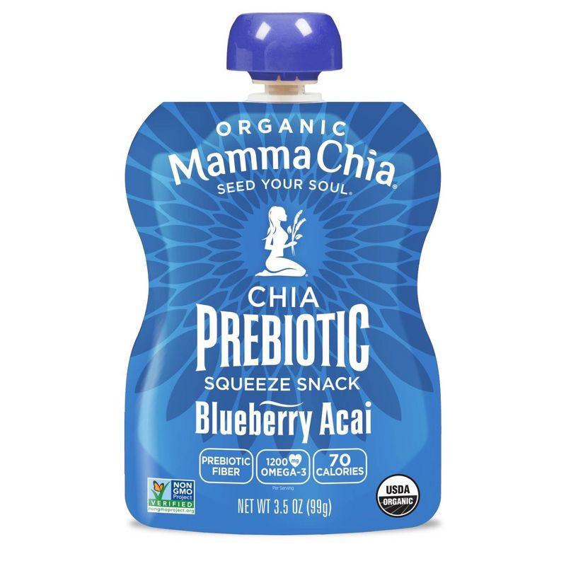 slide 2 of 5, Mamma Chia Blueberry Acai Squeeze Vitality Snack - 4ct, 4 ct
