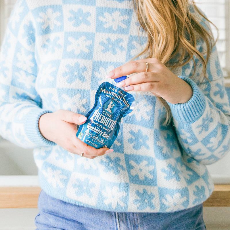 slide 6 of 8, Mamma Chia Blueberry Acai Squeeze Vitality Snack Pouches - 14oz/4pk, 4 ct; 14 oz