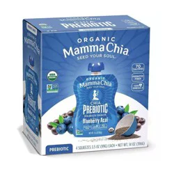 Mamma Chia Blueberry Acai Squeeze Vitality Snack Pouches - 14oz/4pk
