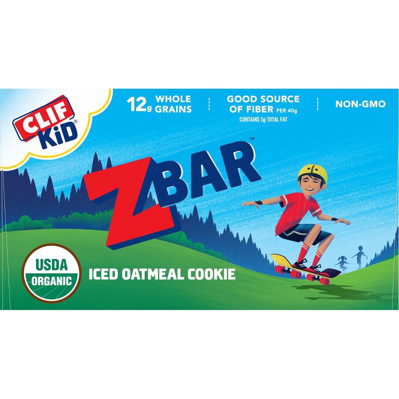 slide 6 of 7, CLIF Kid ZBar Organic Iced Oatmeal Cookie Energy Bars - 18ct, 18 ct