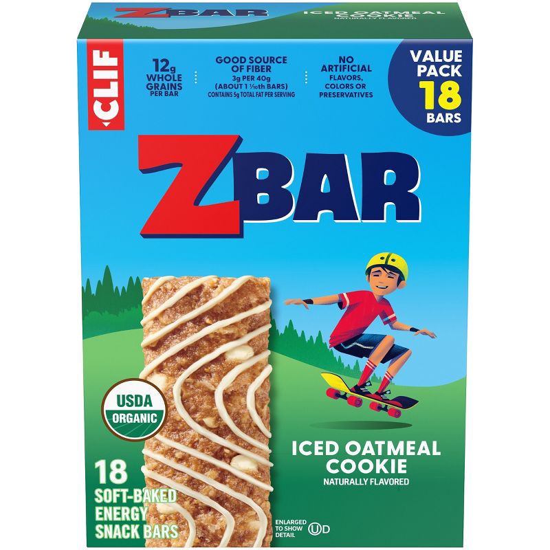 slide 1 of 14, CLIF KID ZBAR Iced Oatmeal Cookie Granola Bar Organic - 22.86oz/18pk, 22.86 oz, 18 ct