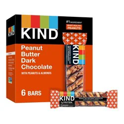 KIND Bars Peanut Butter Dark Chocolate Gluten Free Snacks - 6ct
