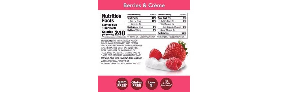 slide 4 of 4, thinkThin think! High Protein Berries & Cream Bars, 5 ct