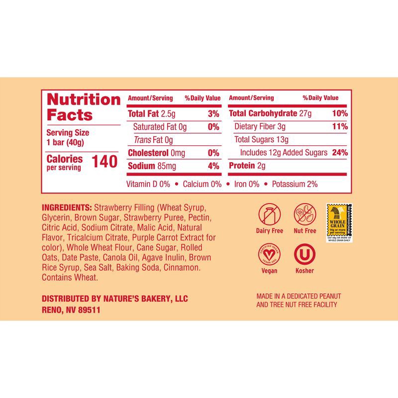 slide 2 of 3, Nature's Bakery Strawberry Crumble Bar - 8.46oz/6ct, 8.46 oz, 6 ct