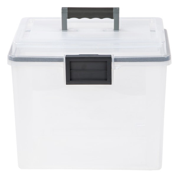 slide 2 of 10, IRIS Weathertight Plastic Storage File Box, 1 ct