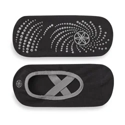 Gaiam Yoga Barre Socks - Black: Non-Slip Grip, Small/Medium Size