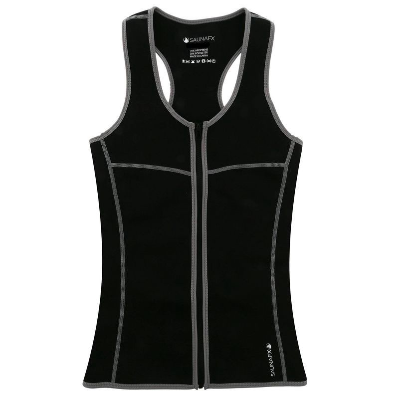 slide 1 of 1, SaunaFX Women's Neoprene Slimming Vest with Microban M - Black, 1 ct