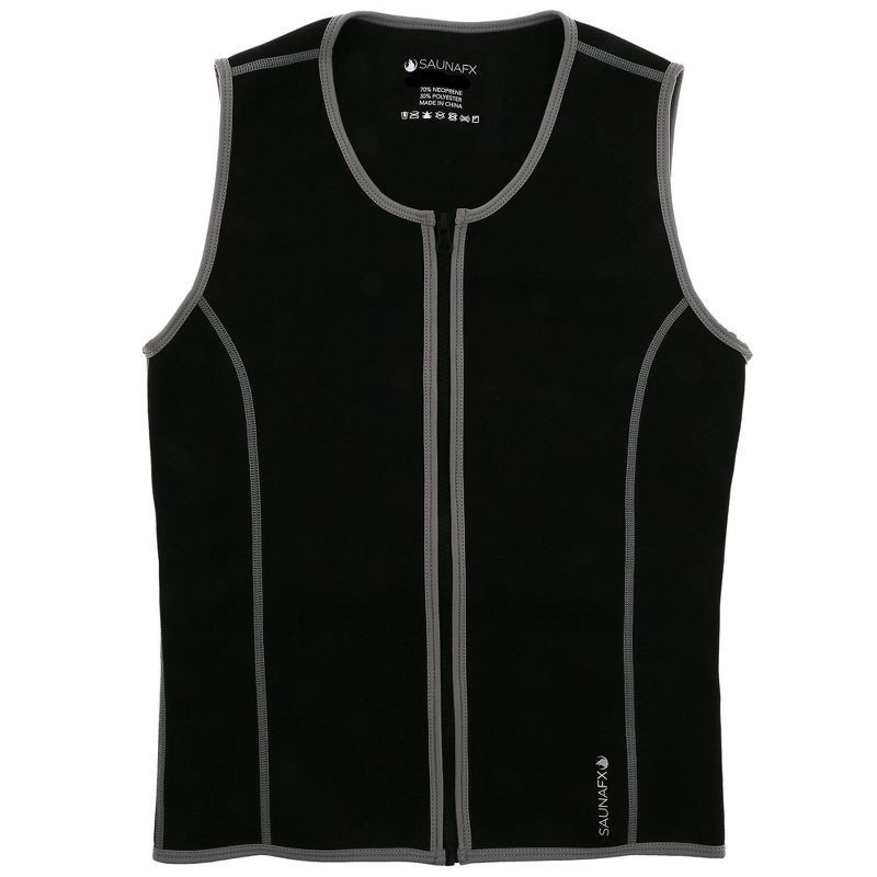 slide 1 of 1, SaunaFX Men's Neoprene Slimming Vest with Microban XL - Black, 1 ct