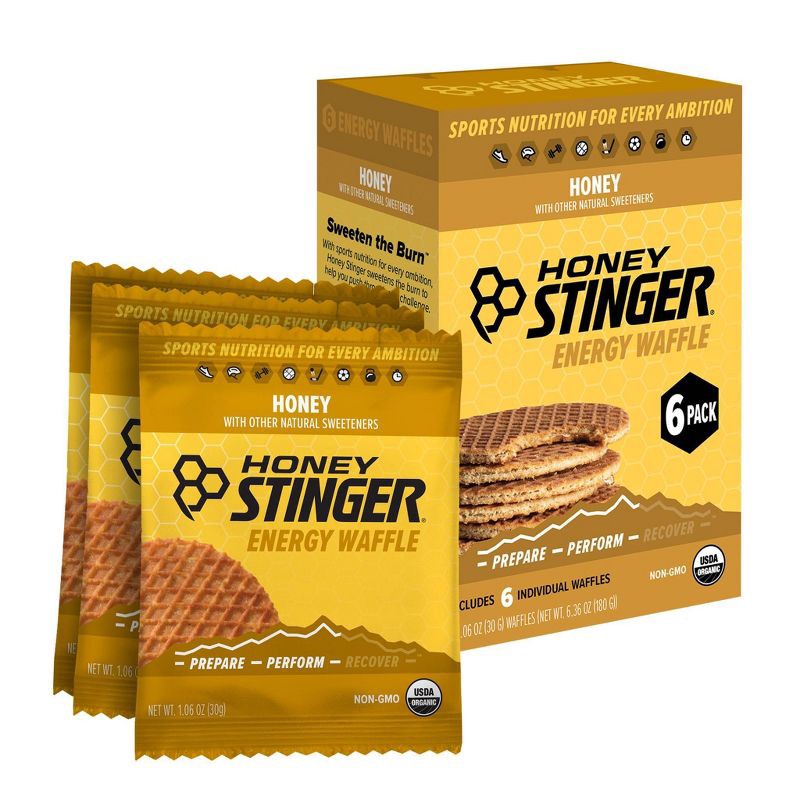 slide 1 of 6, Honey Stinger Organic Honey Energy Waffle - 6pk, 6 ct