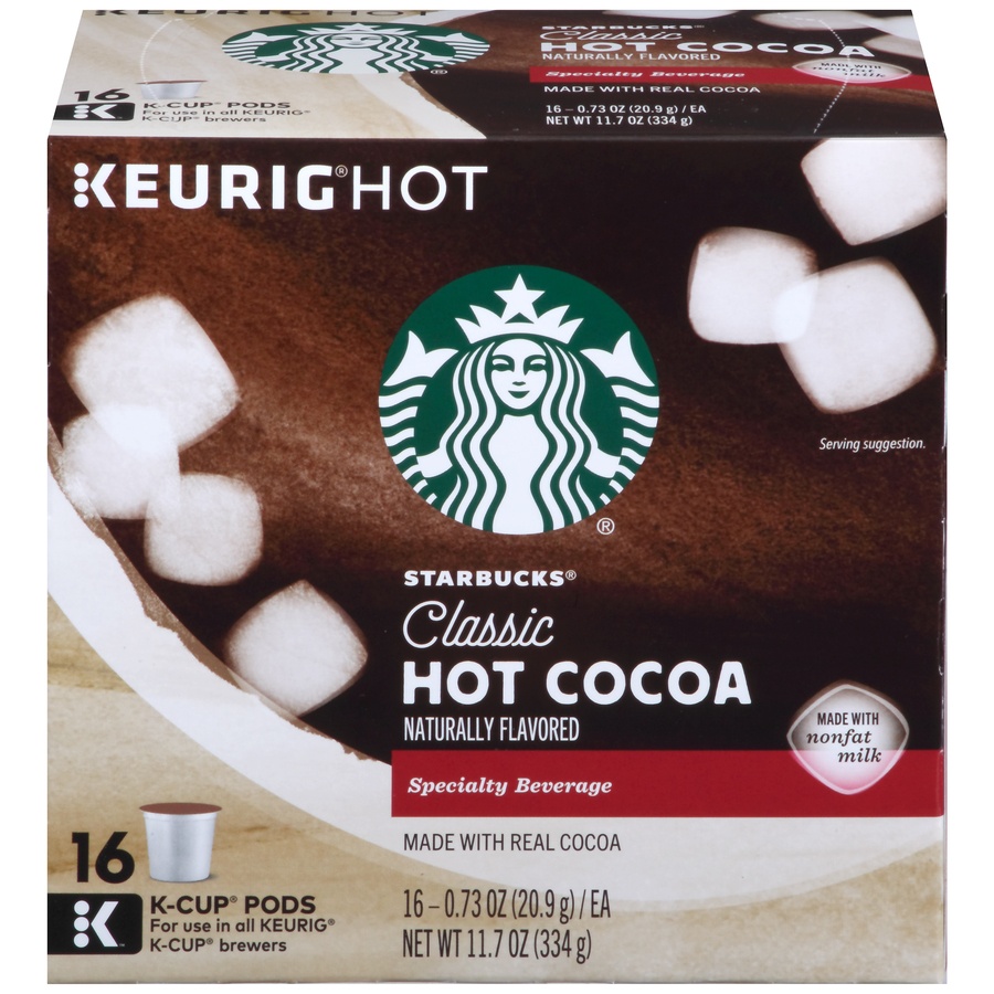 slide 1 of 1, Starbucks Classic Hot Cocoa - Keurig K Cup Pods, 16 ct