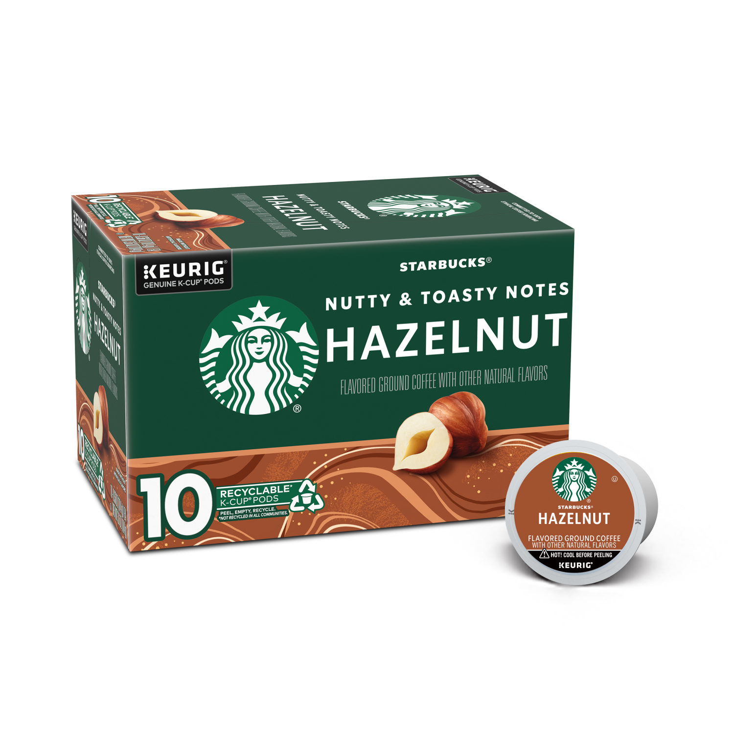 slide 1 of 5, Starbucks Hazelnut Kcup Pods - 10 ct, 10 ct