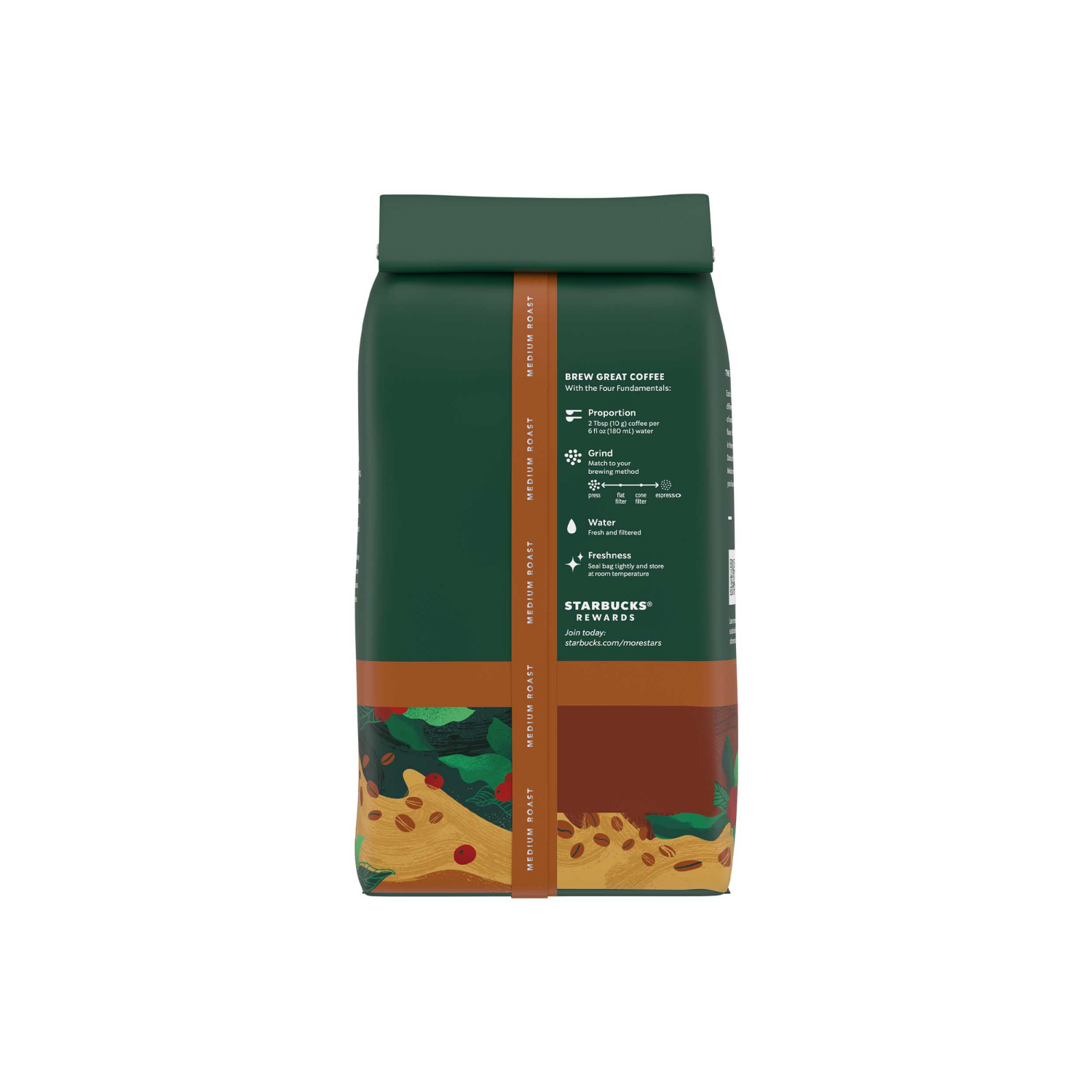slide 6 of 7, Starbucks Medium Roast Whole Bean House Blend Coffee 12 oz, 12 oz