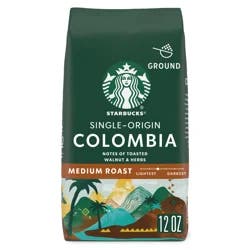 Starbucks Medium Roast Ground Colombia Coffee 12 oz
