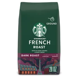 Starbucks Dark Roast Ground 100% Arabica French Roast Coffee 28 oz