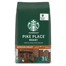 Starbucks Whole Bean Medium Roast Pike Place Roast Coffee 28 oz
