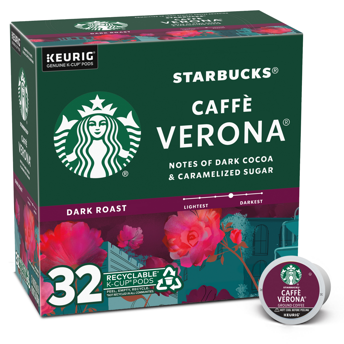 slide 1 of 29, Starbucks K-Cup Caffe Verona Coffee - 32 ct; 13.5 oz, 32 ct; 13.5 oz