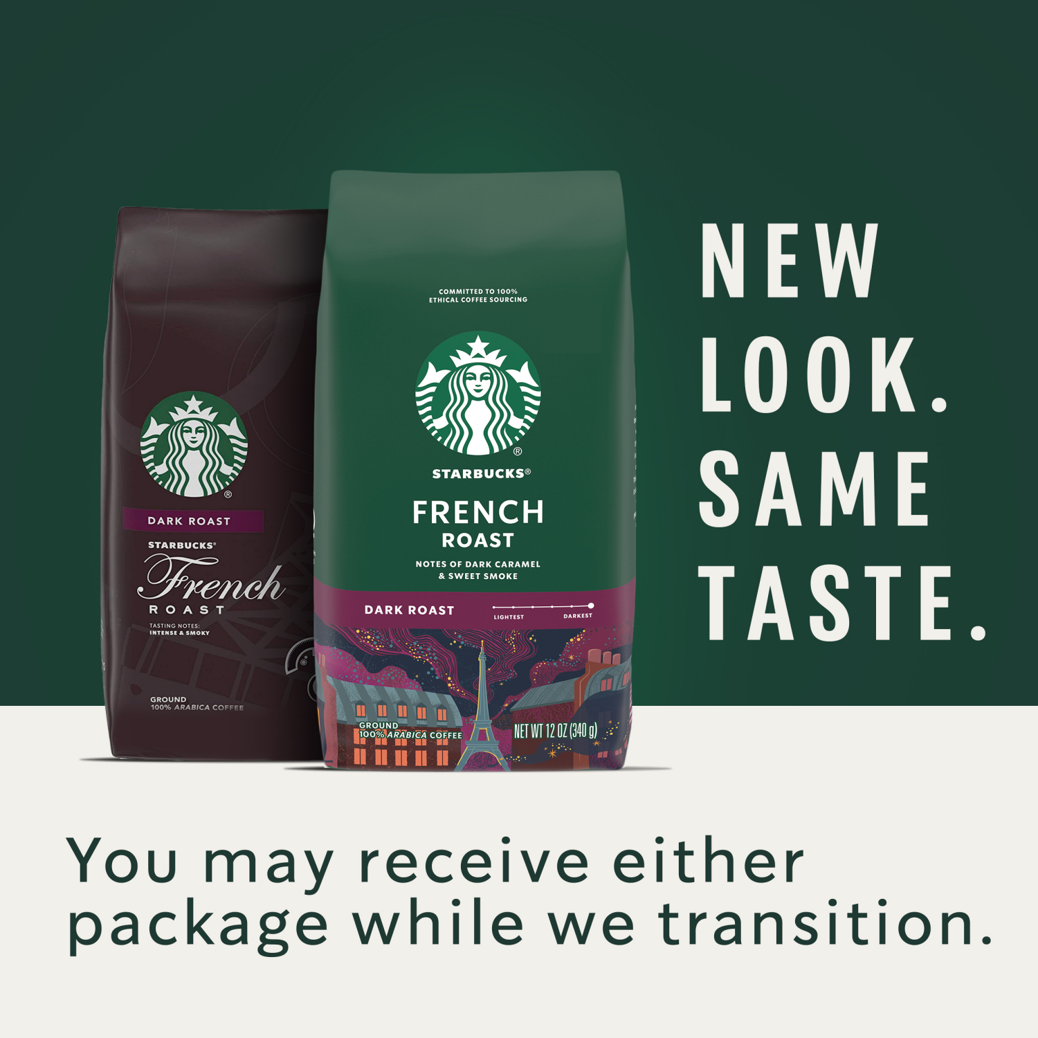 slide 2 of 7, Starbucks Dark Roast Whole Bean Coffee — French Roast — 100% Arabica — 1 bag (18 oz.), 18 oz