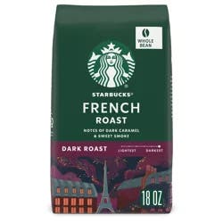 Starbucks Dark Roast Whole Bean Coffee — French Roast — 100% Arabica — 1 bag (18 oz.)
