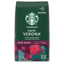 Starbucks Dark Roast Ground Caffe Verona Coffee 18 oz