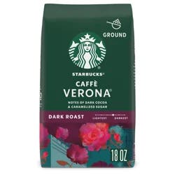 Starbucks Dark Roast Ground Caffe Verona Coffee 18 oz