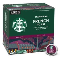 Starbucks French Roast Dark Roast Ground Coffee K-Cup Pods 44 ct Box