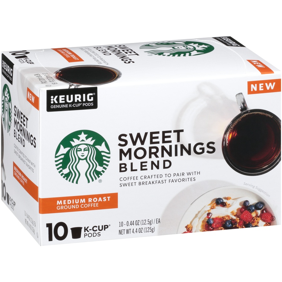 slide 7 of 7, Starbucks Sweet Mornings Blend Medium Roast Ground Coffee K-Cup Pods Ea. - 4.4 oz, 4.4 oz